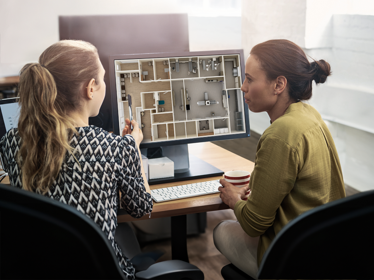 Team reviewing project details together