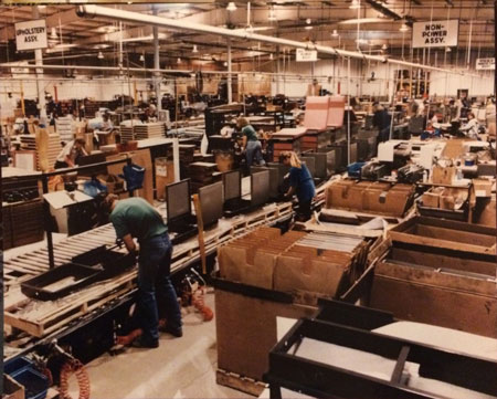 assembly line at new plant