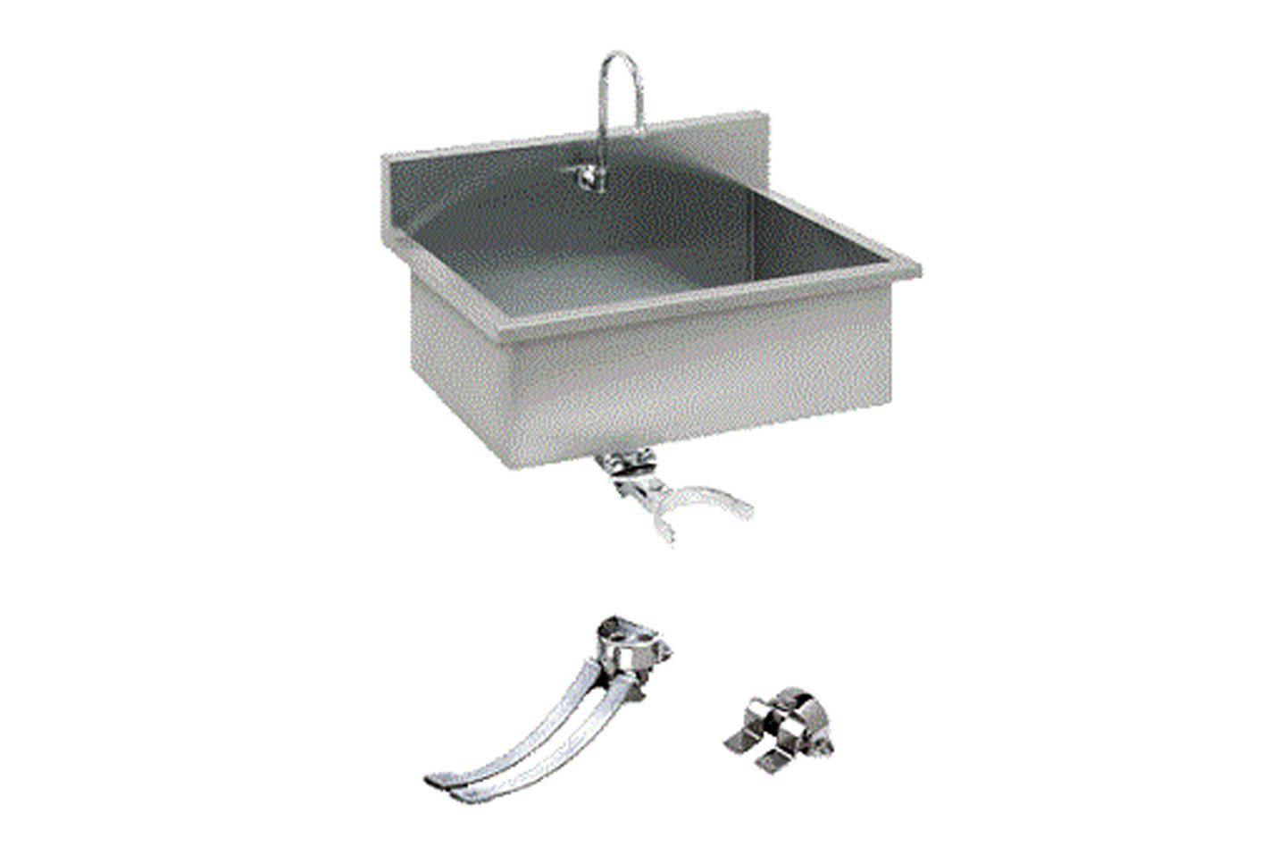 Scrub-sink-gooseneck-faucet-choice-of-valve