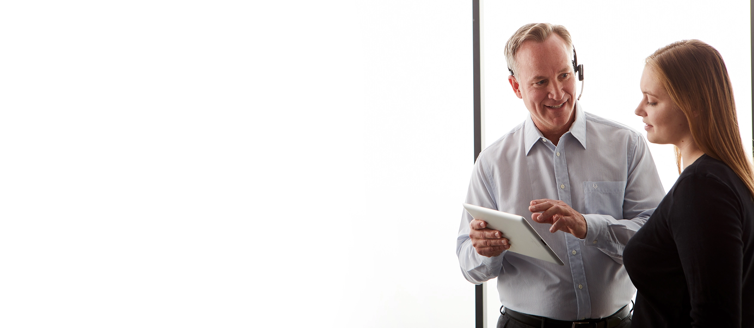 sales representative talking to customer