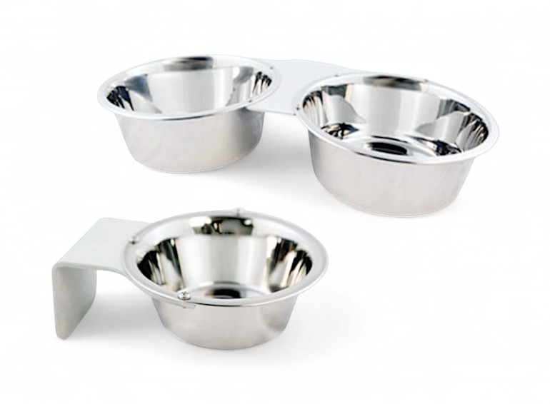 Kennel Gear™ Stainless Steel Bowl System-Photoroom