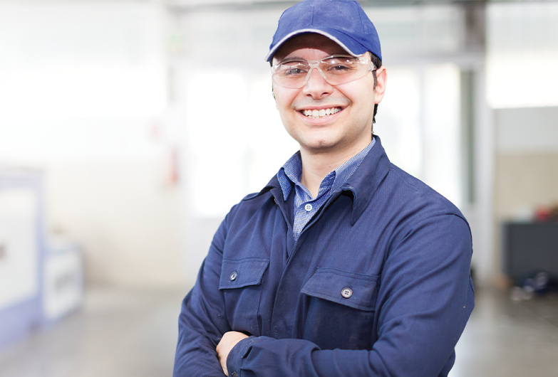 Friendly man smiling