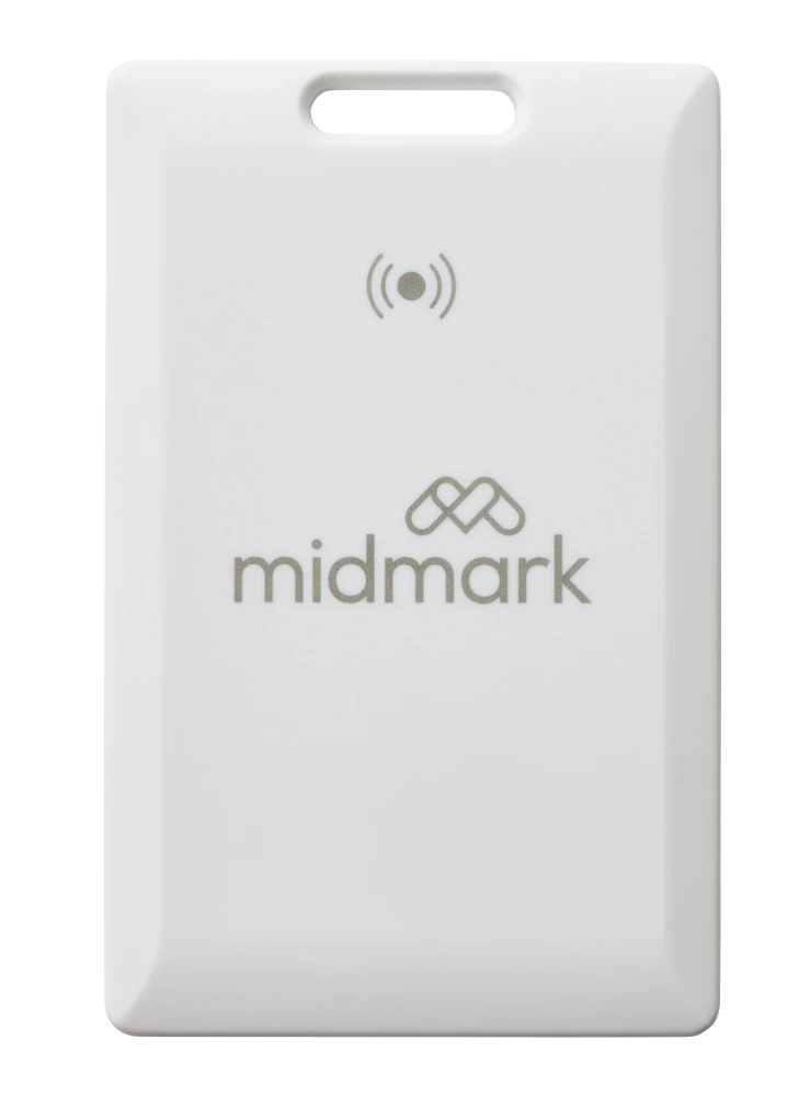 white midmark bluetooth low energy staff badge with no clip