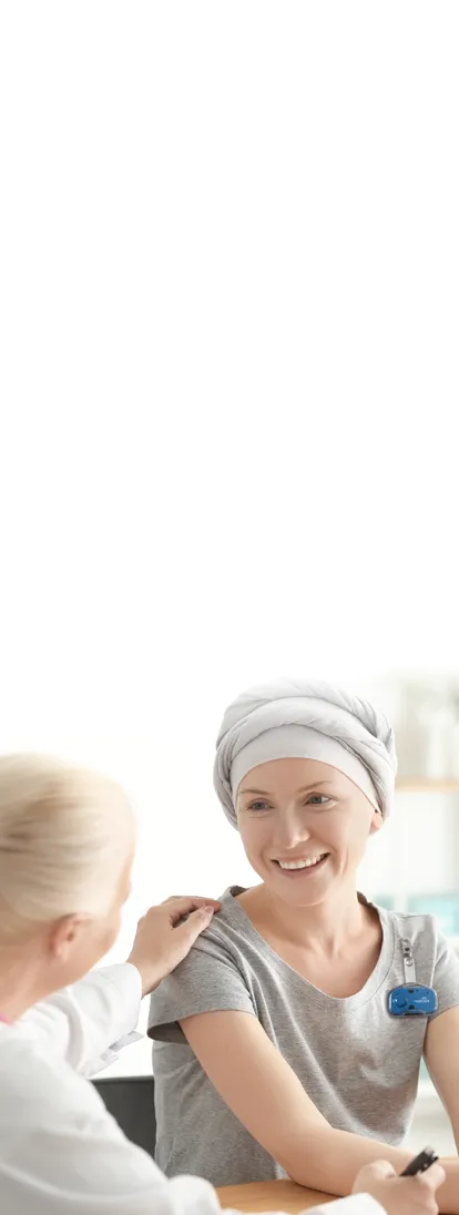 doctor and patient wearing midmark badges
