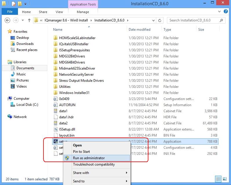 Run Setup as Admin