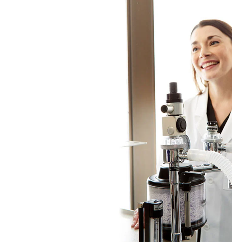 doctor using midmark anesthesia equipment