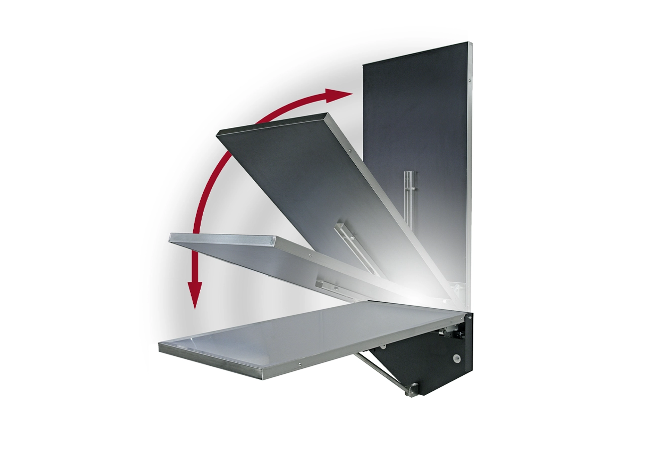 midmark folding wall mount exam table demonstration