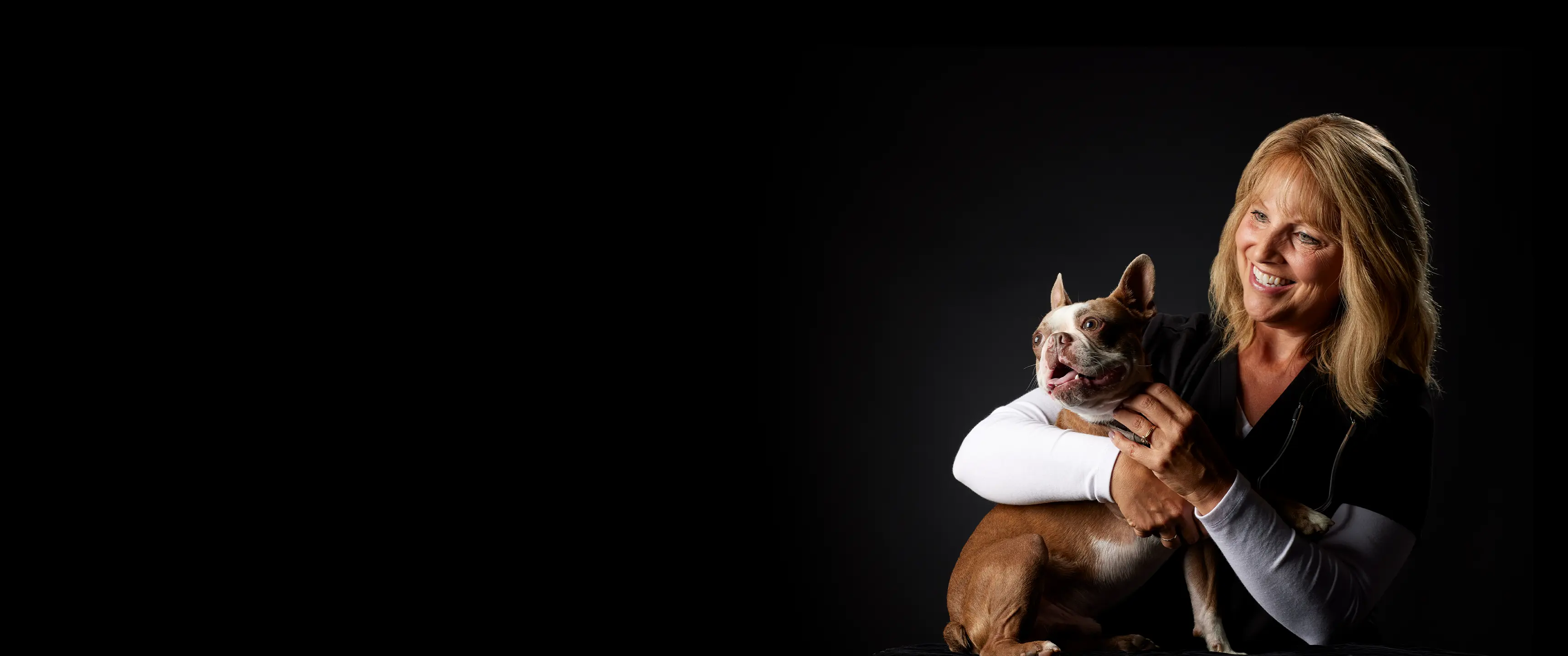Vet with dog