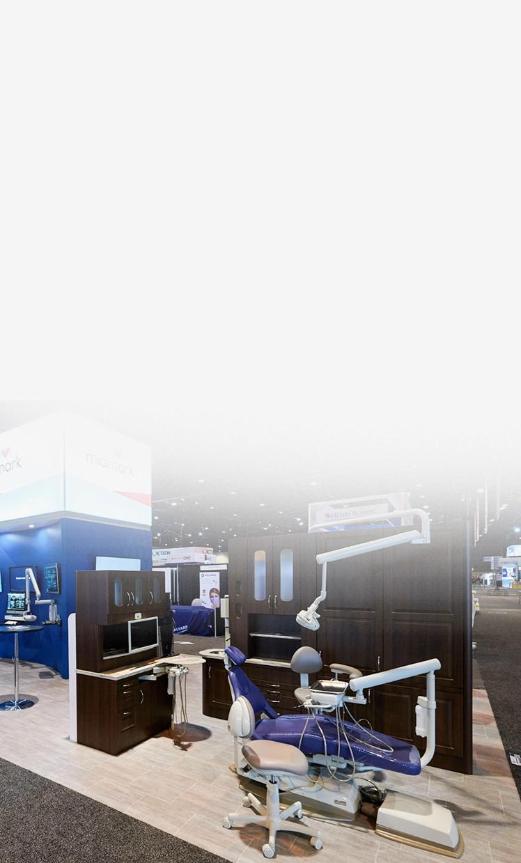 midmark trade show dental room set up