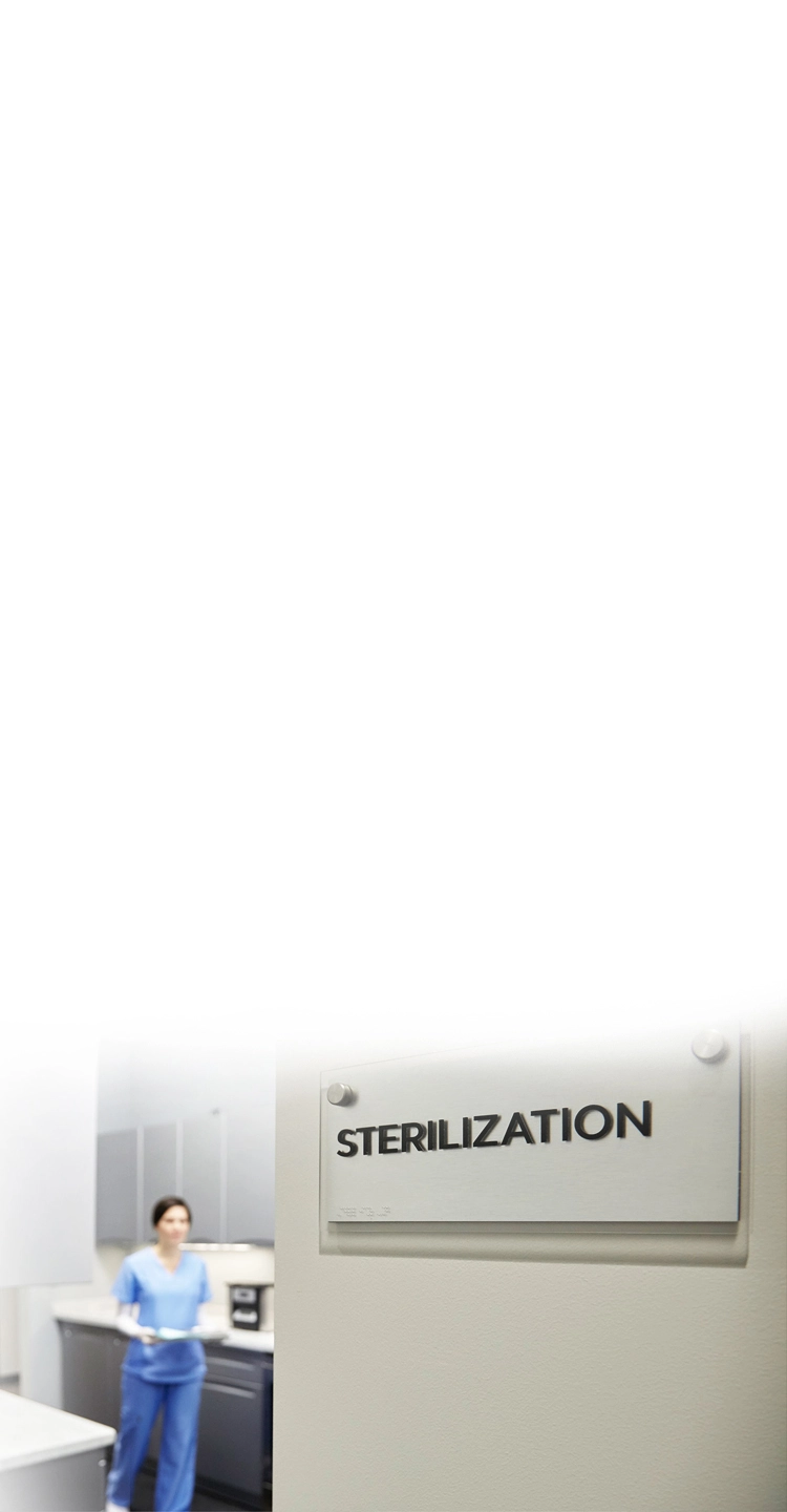 nurse in the sterilization center