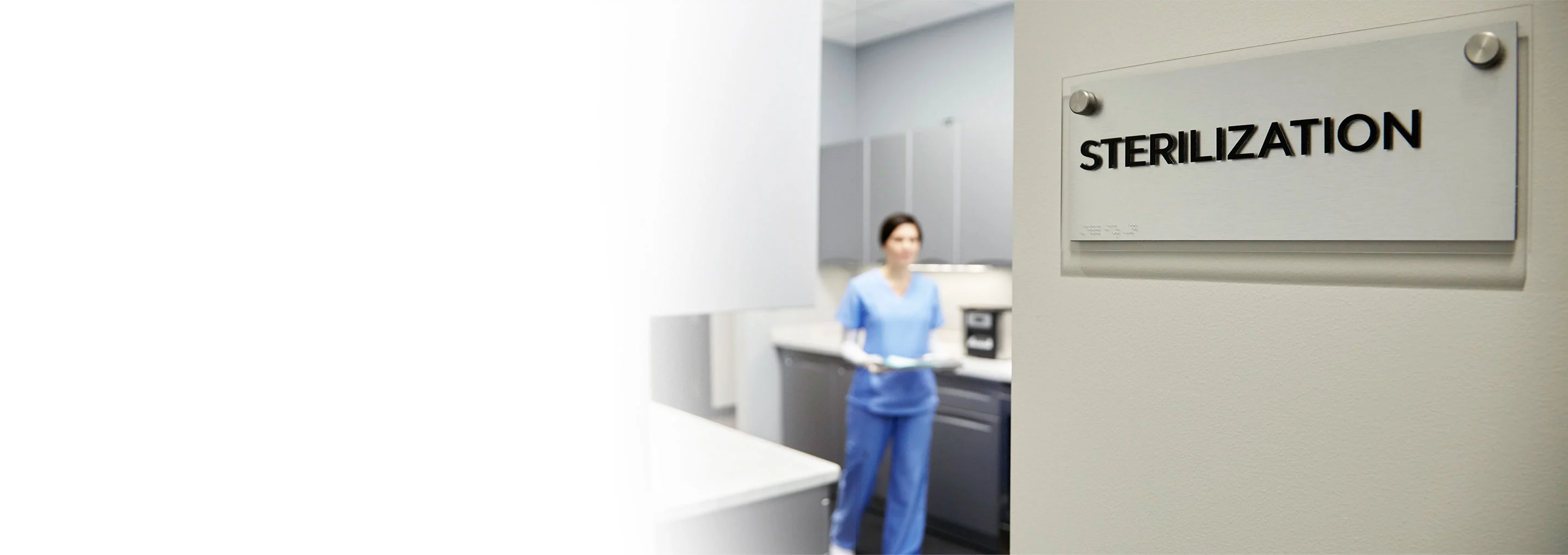 nurse in the sterilization center