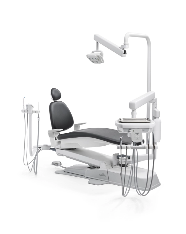 Next-generation Midmark® Dental Chair with armrests, left right delivery and light