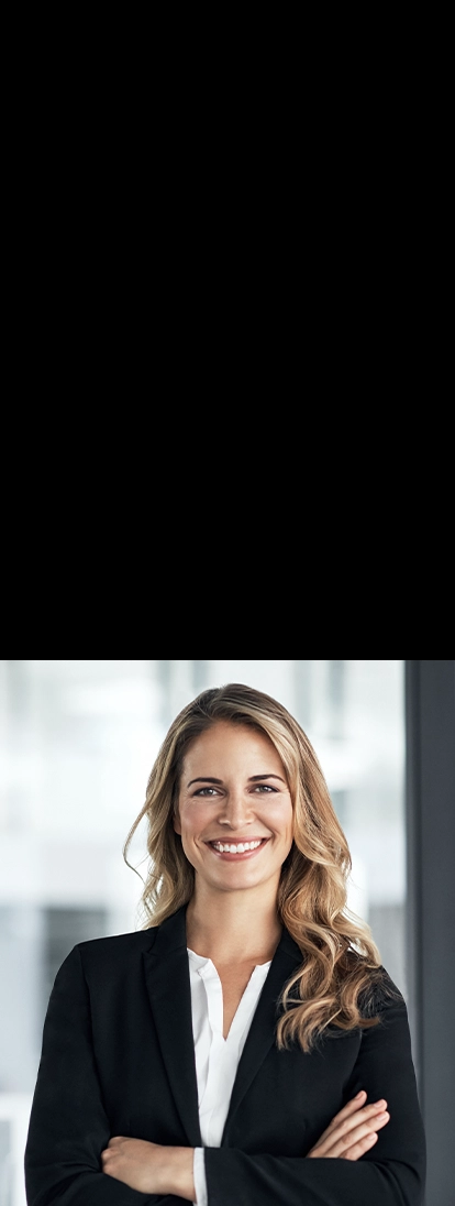 business woman smiling