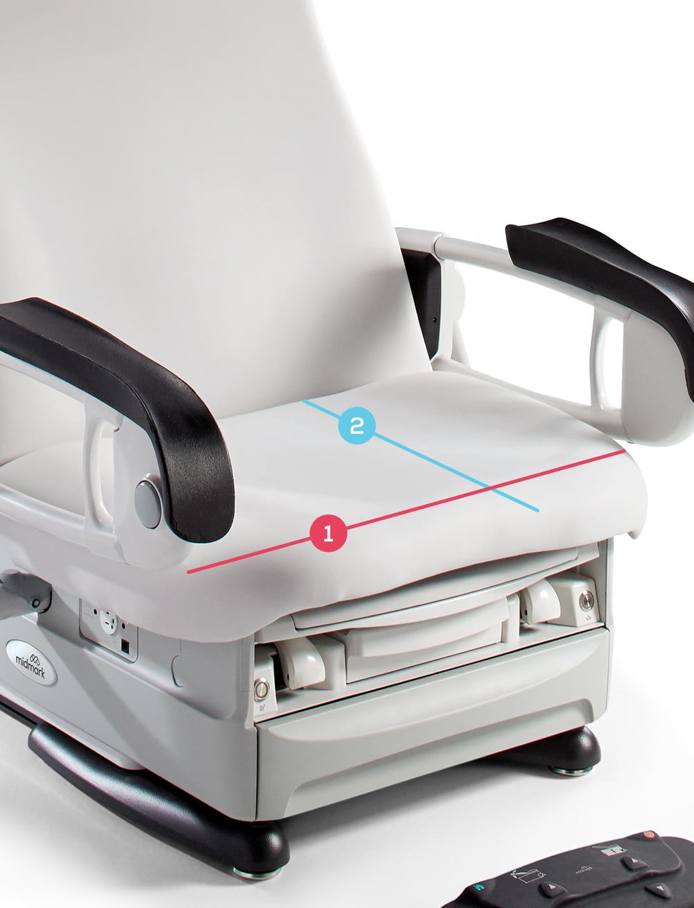 compliant width and depth transfer surface midmark 626 exam chair