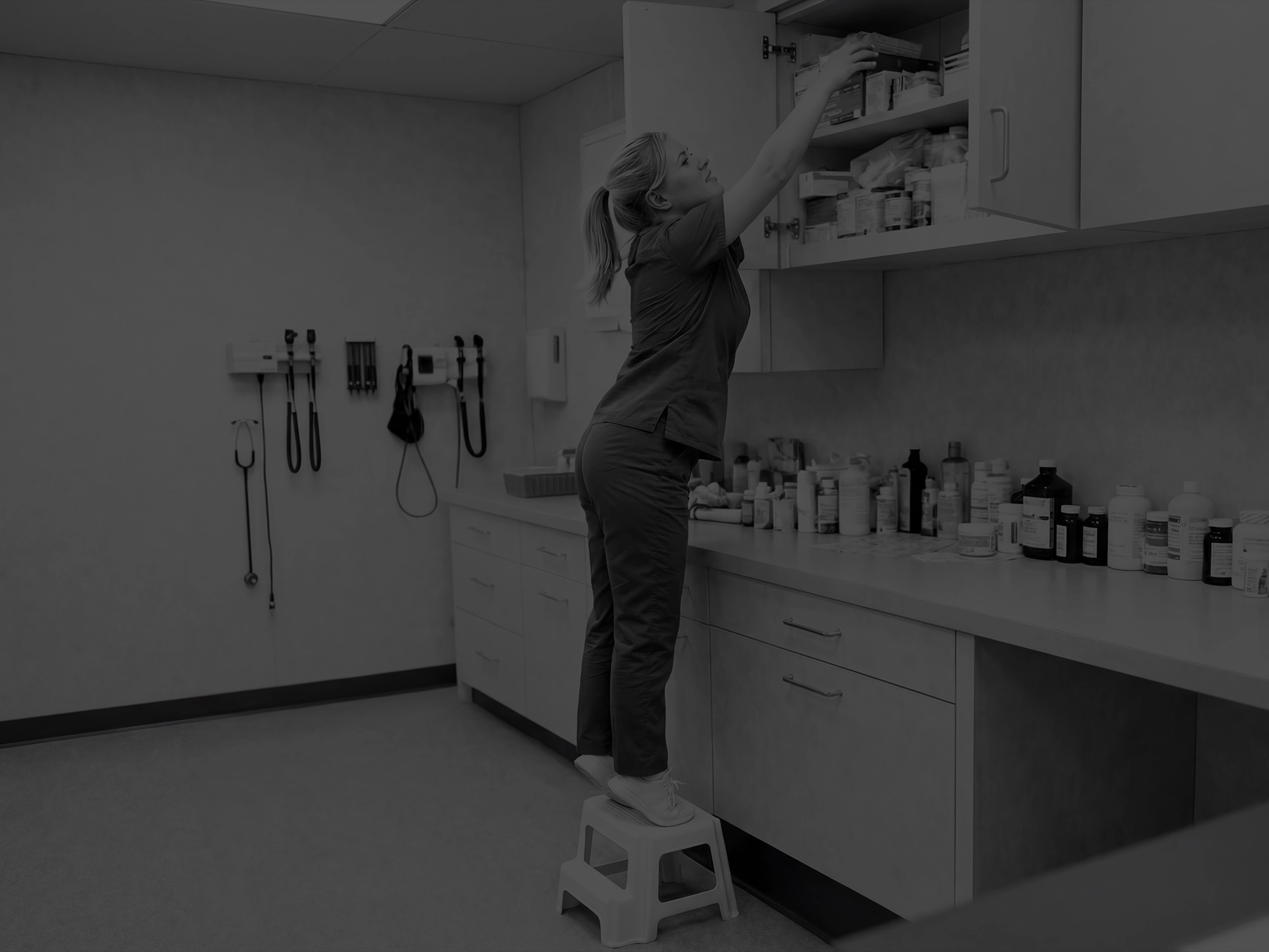 MA straining to reach into cabinetry