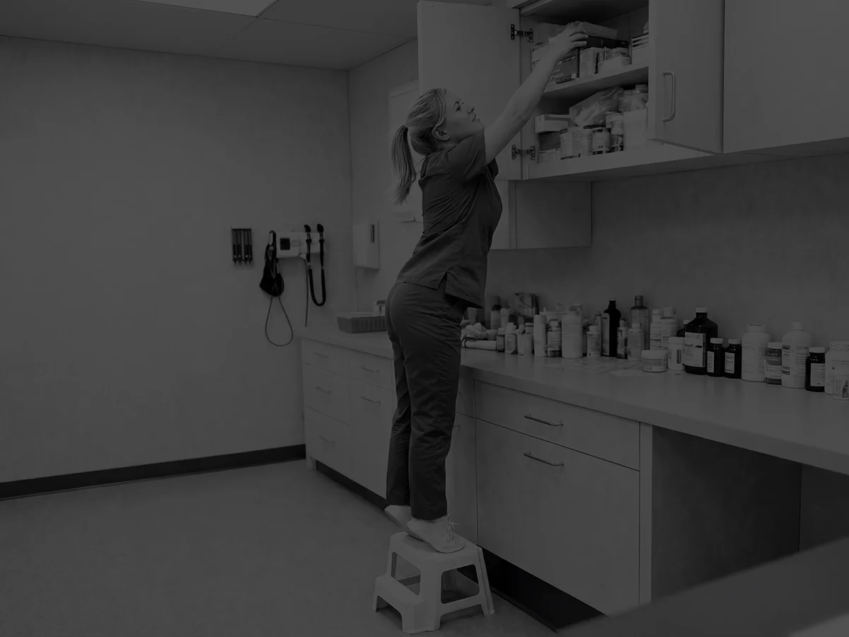 MA straining to reach into cabinetry