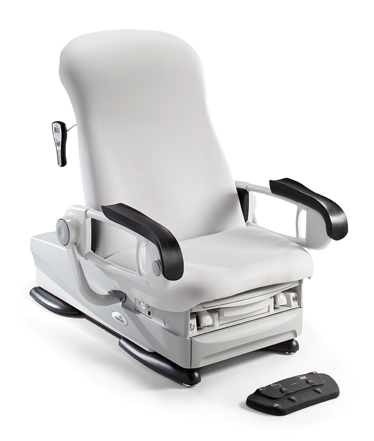 626 004 3qtr Right Front Articulating Support Rails Midmark 626 with Patient Support Rails+