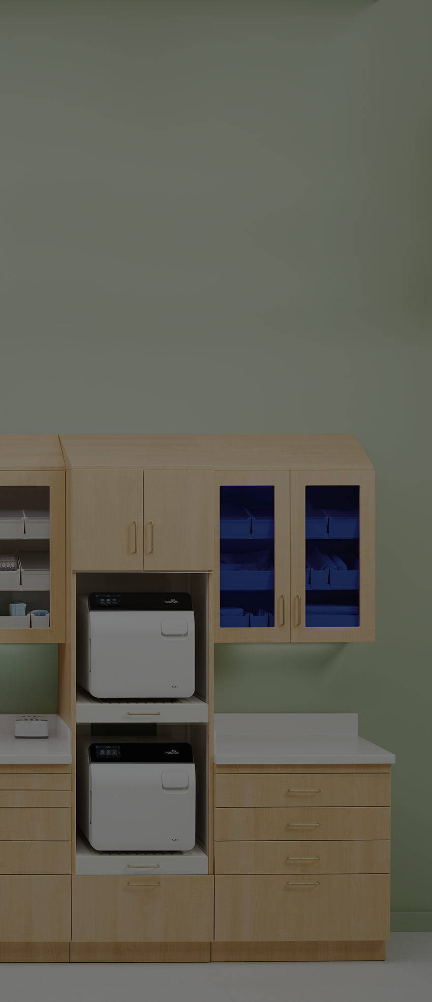 midmark steam sterilizers in shelving units