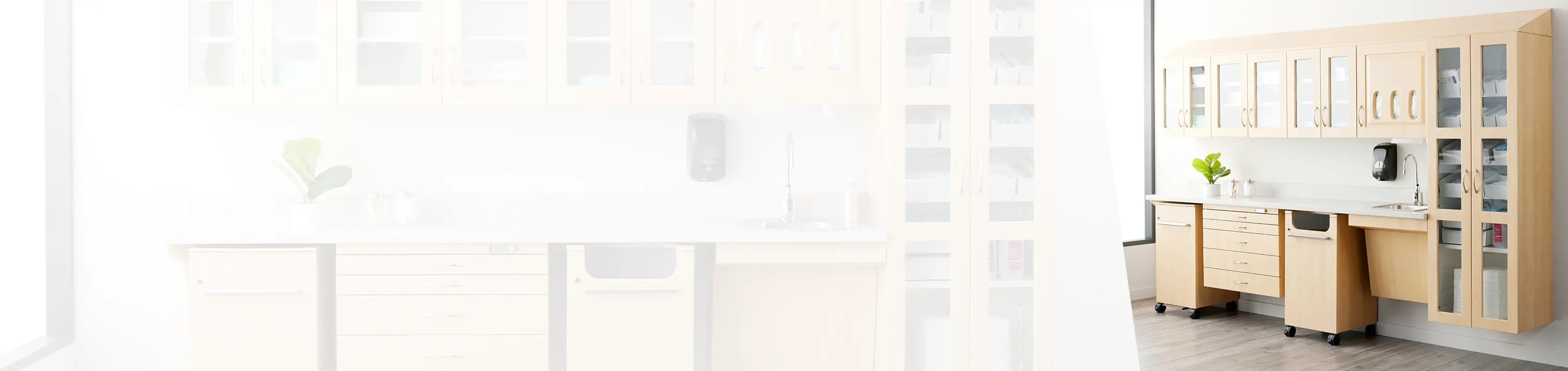 midmark cabinet and drawer layout in doctor's office