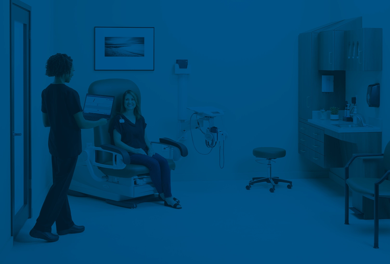 MA walking into room to take patients bp