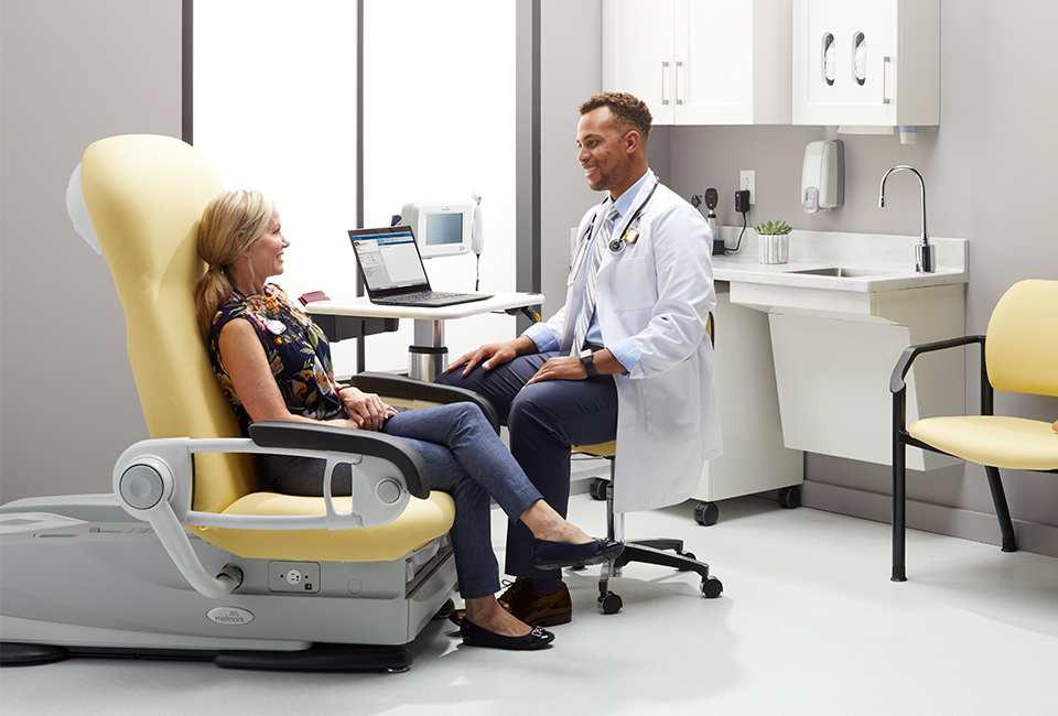 Doctor speaking to patient